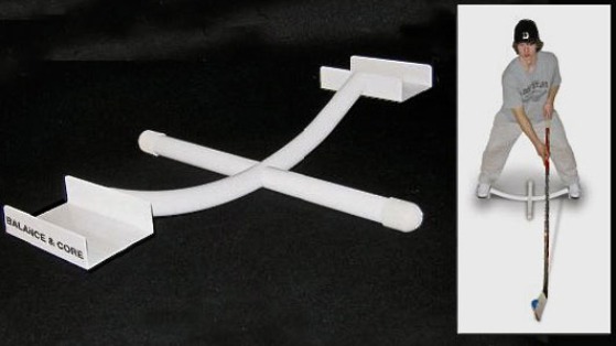 Balance Beam for Core Strength Develop Maximum Balance and Core Strength with the Balance Beam. Player Stickhandles Around Body While Attempting to Hold Strong Balance.