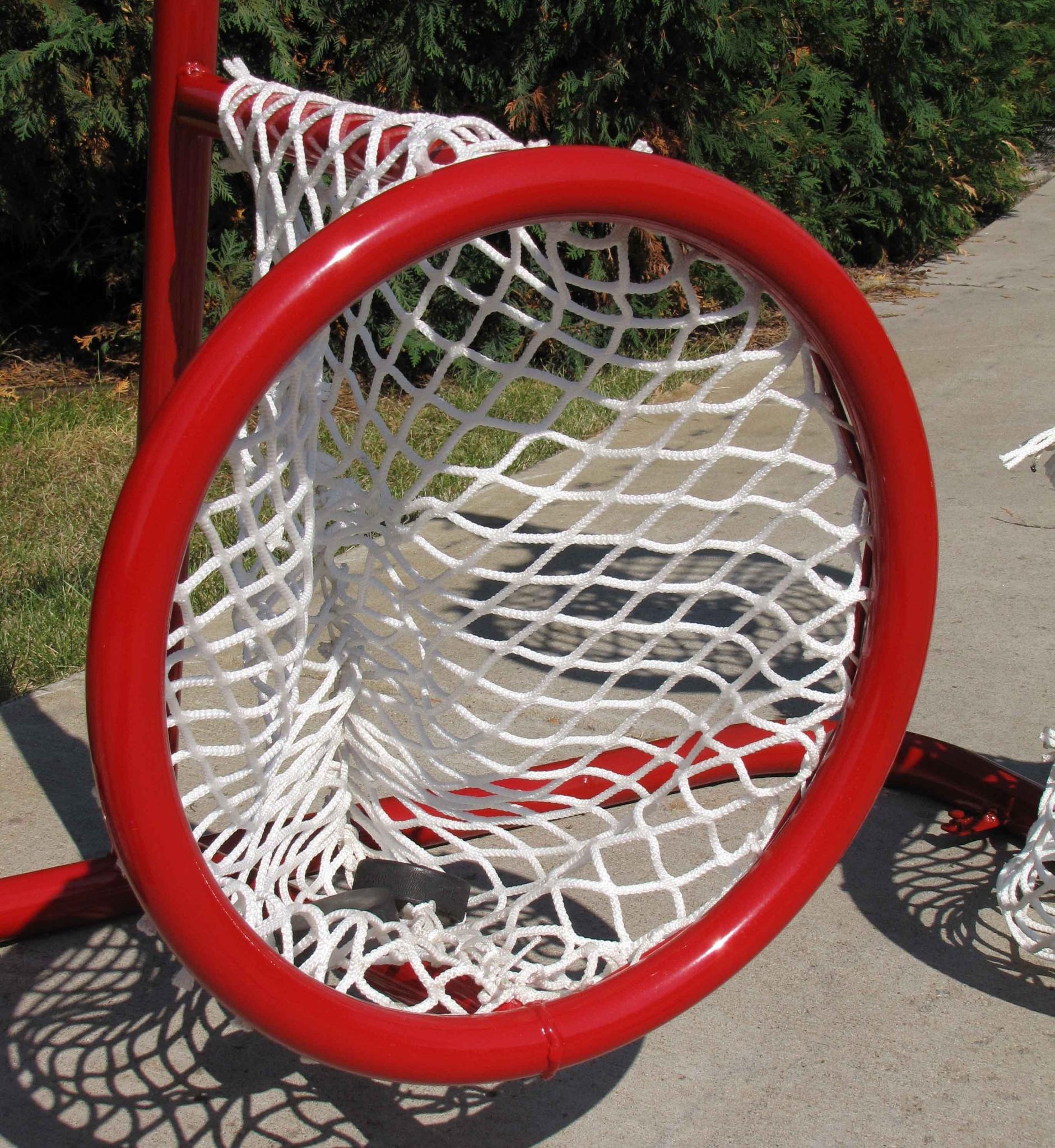 5-Hole Hockey Training Goal 6’ x 4’ Steel Hockey Training Goal Front with Five Circular Shooting Holes; Welded Lacing Bar for Attaching Net; For Hockey Shooting Practice and Accuracy.