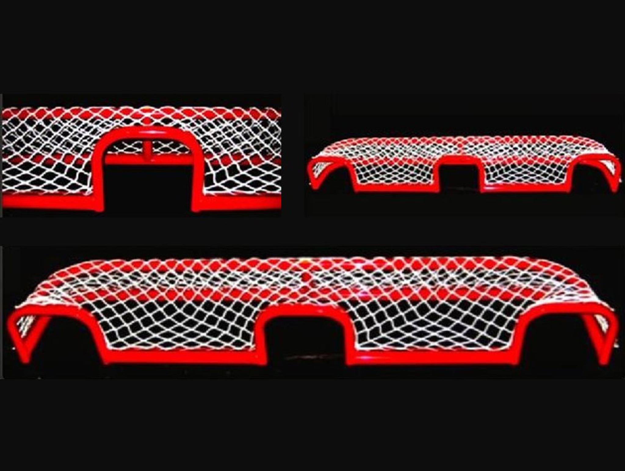 Steel Pond Hockey Goals, Made in the USA, with Welded Lacing Bar for Net Attachment.